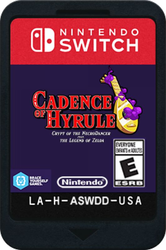 Cadence of Hyrule Crypt of the NecroDancer Nintendo Switch NS for rhythm action adventure video game fans featuring The Legend of Zelda characters beat based combat dungeon exploration procedurally generated levels music driven gameplay item collection puzzle solving and challenging roguelike adventure collectible gaming appeal cartidge