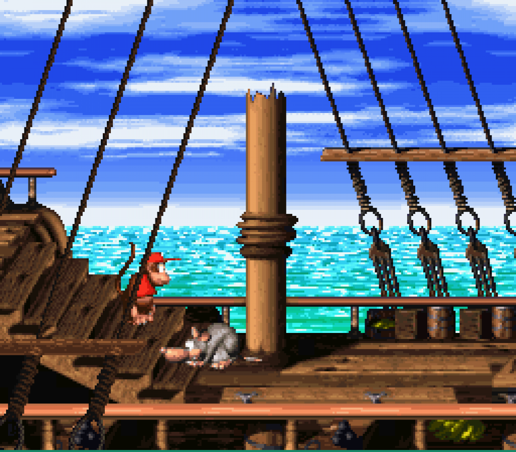 Donkey Kong Country 2 gameplay image – Super Nintendo Entertainment System (SNES) retro video game