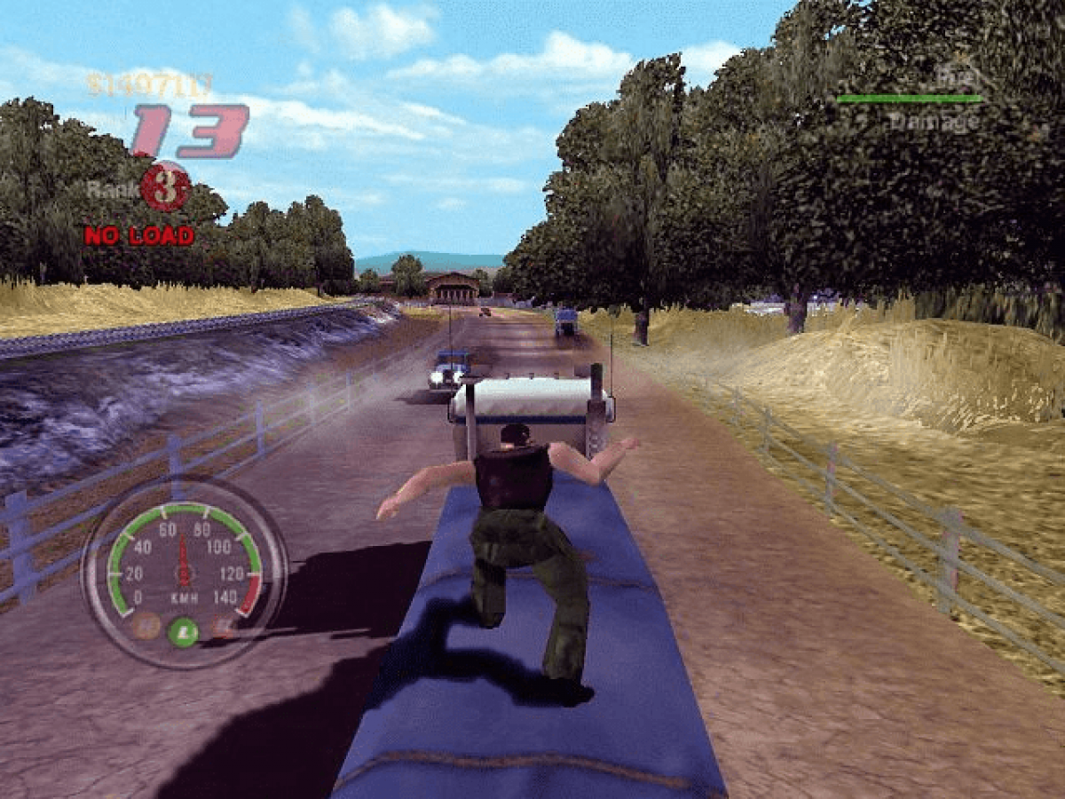 Big Mutha Truckers gameplay art for Xbox (XBOX) video game