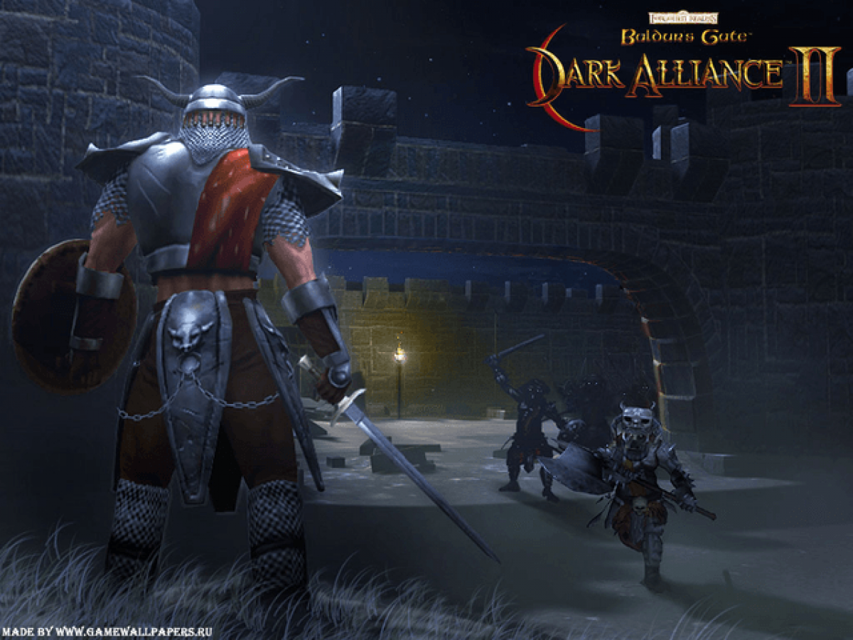 Baldur's Gate: Dark Alliance 2 title screen art for Xbox (XBOX) video game