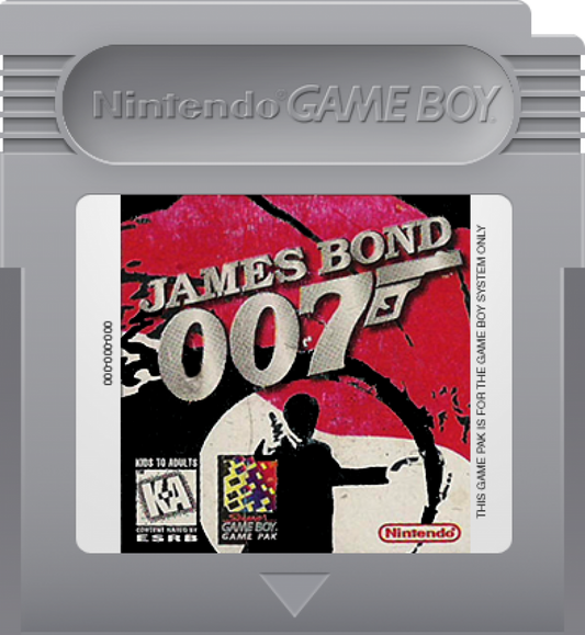James Bond 007 Nintendo Game Boy GB for retro video game enthusiasts featuring action adventure gameplay espionage missions puzzle solving turn based inspired combat gadget based exploration classic handheld gaming and collectible gaming appeal cartridge