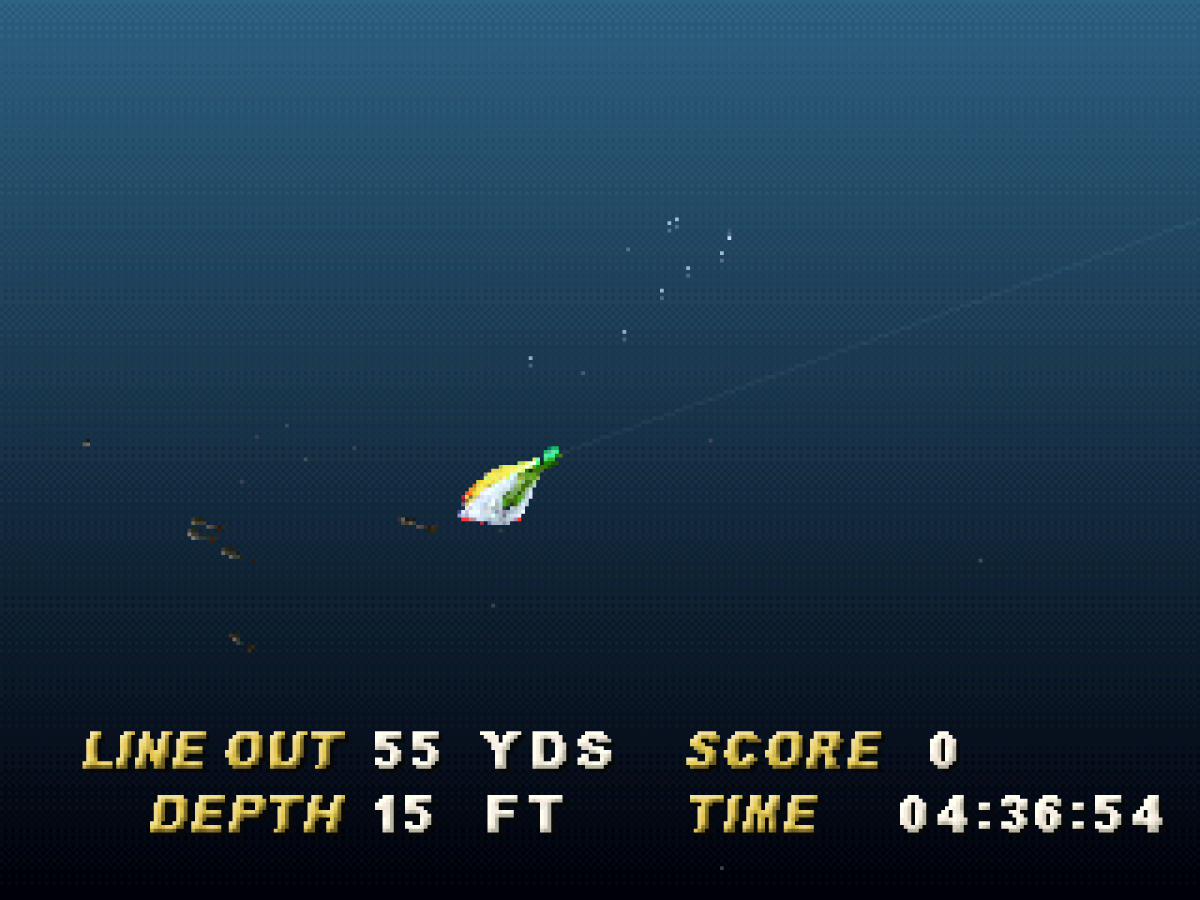 Saltwater Sport Fishing gameplay for PlayStation 1 (PS1) fishing simulation video game