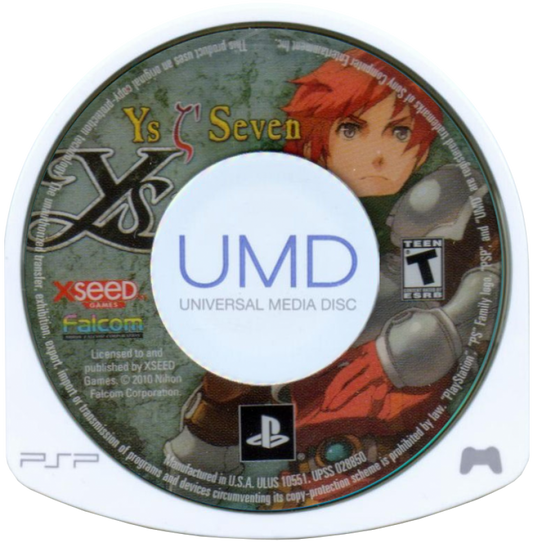 Ys Seven UMD for PlayStation Portable (PSP) action role-playing game