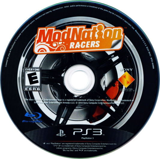 ModNation Racers disc art for PlayStation 3 (PS3) video game
