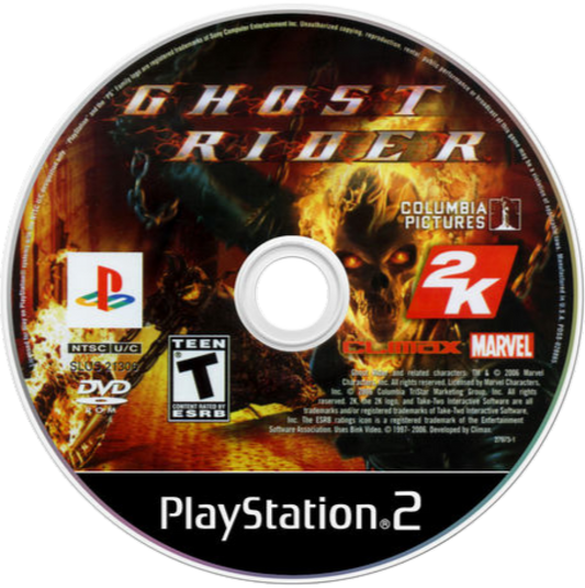 Ghost Rider disc for PlayStation 2 (PS2) action hack-and-slash video game based on the Marvel comic and film