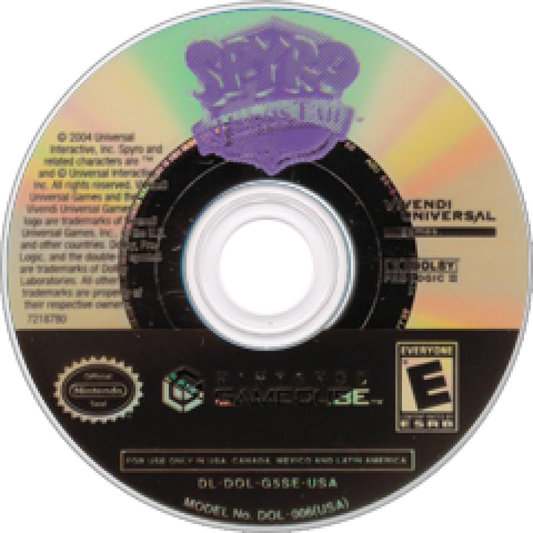 Spyro A Hero's Tail disc cover art for Nintendo GameCube (GBC) video game