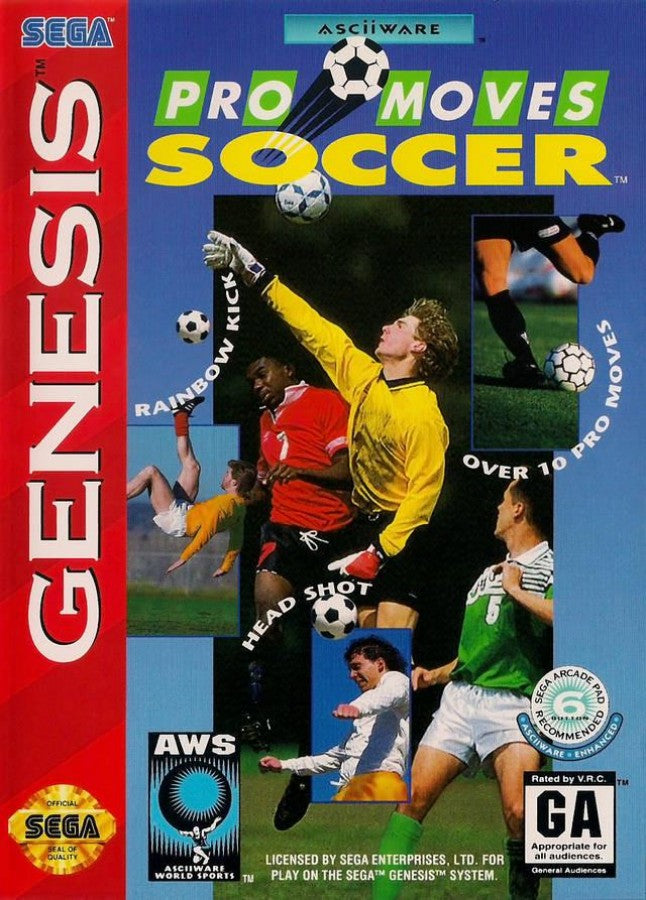 Pro Moves Soccer cover art for Sega Genesis GEN video game