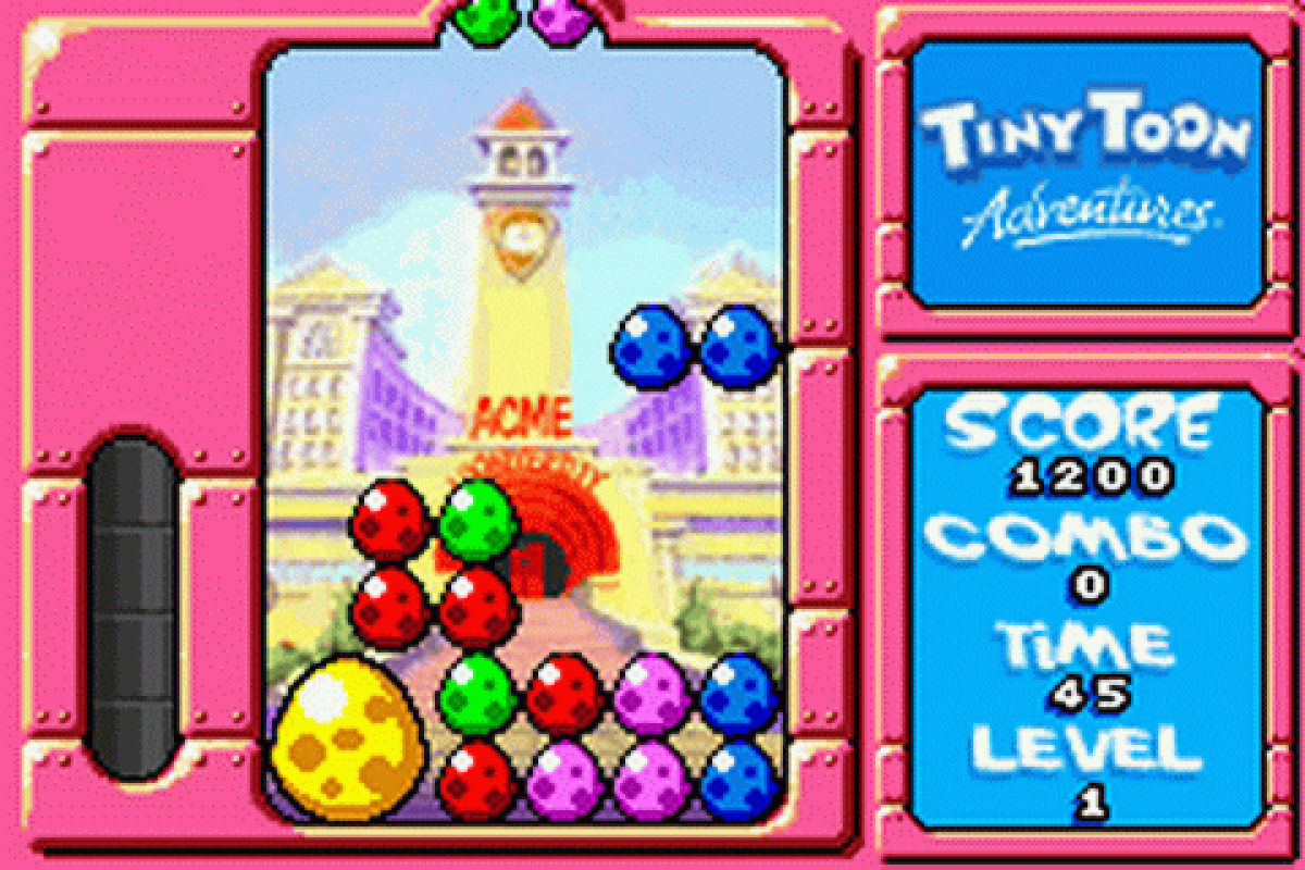 Wacky Stackers gameplay art for Game Boy Advance (GBA) video game