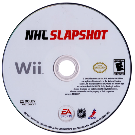 NHL Slapshot – Nintendo Wii (Wii) ice hockey motion-controlled sports simulation video game disc