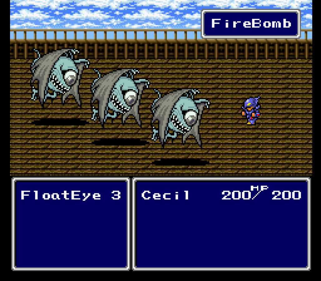 Final Fantasy II gameplay image for Super Nintendo Entertainment System (SNES) retro video game