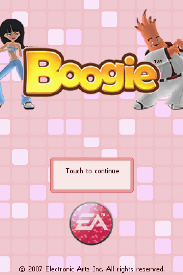 Boogie title screen for Nintendo DS (NDS)