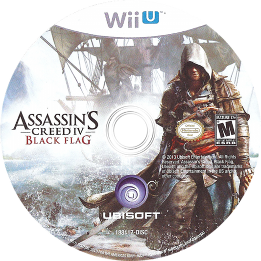 Assassin's Creed IV: Black Flag disc art for Nintendo Wii U (WiiU) video game