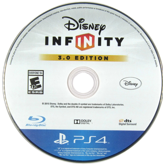 Disney Infinity 3.0 – PlayStation 4 (PS4) video game disc, action-adventure sandbox by Avalanche Software