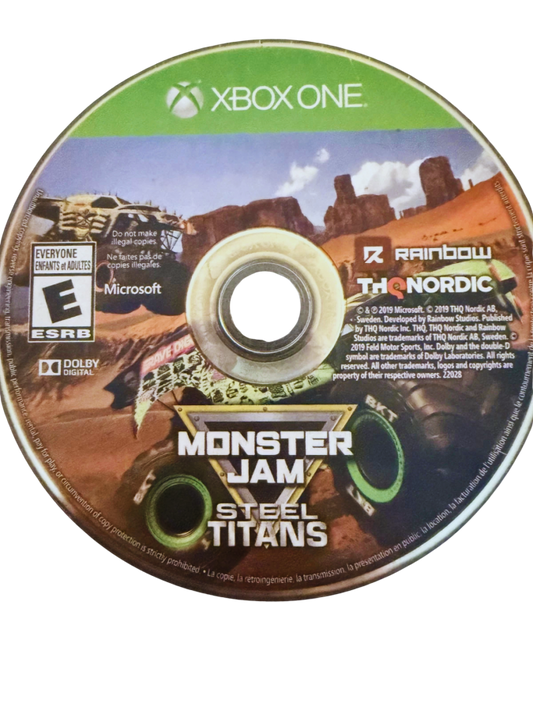 Monster Jam Steel Titans disc for Xbox One (XONE) racing video game