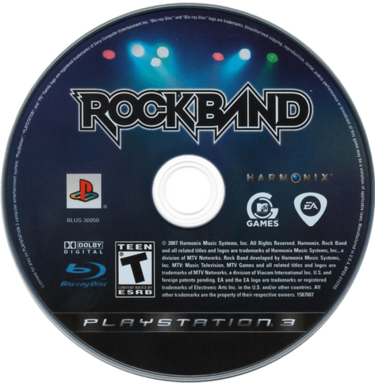 Rock Band disc for PlayStation 3 (PS3) video game