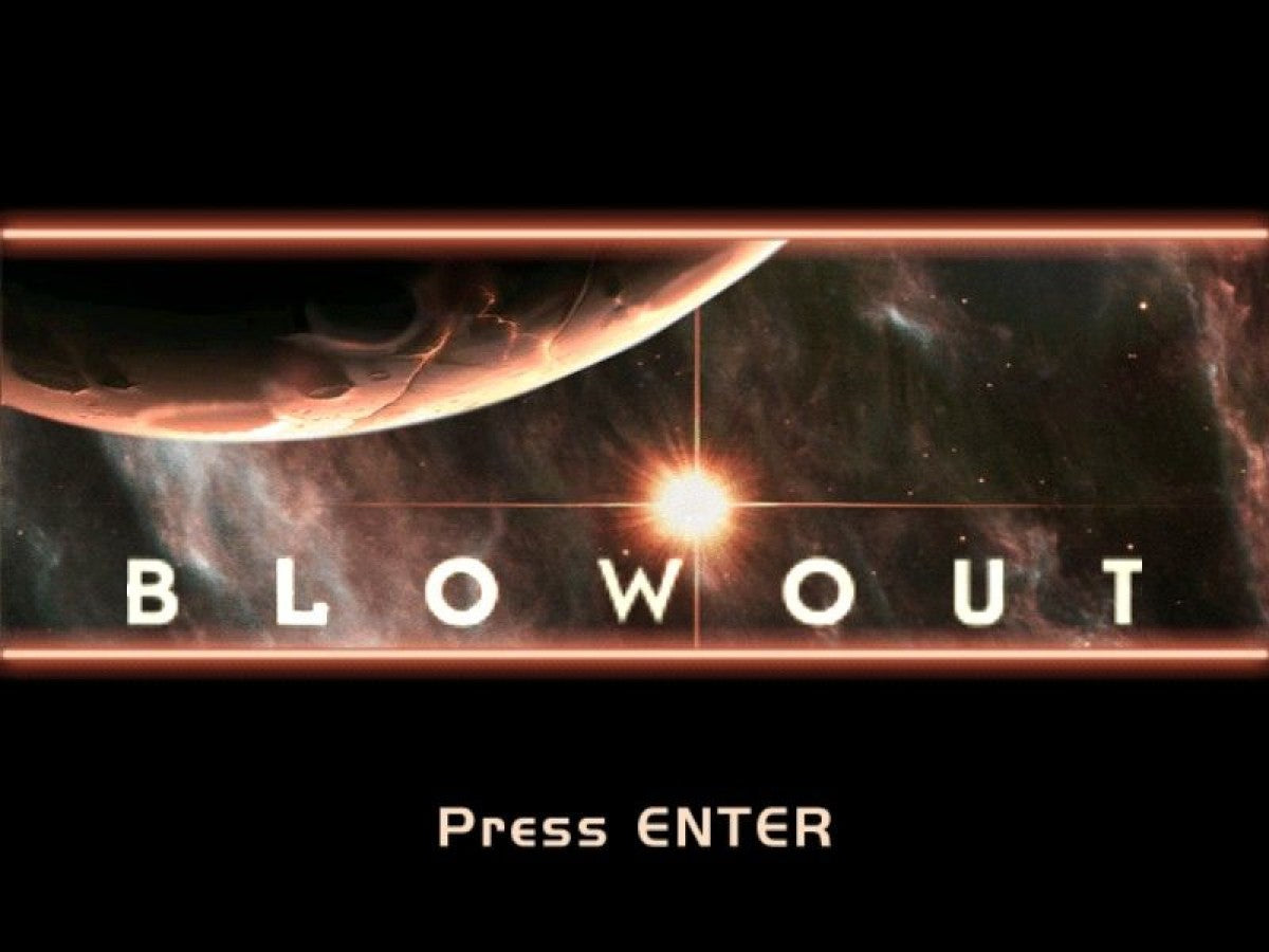 Blowout title screen art for Xbox XBOX video game