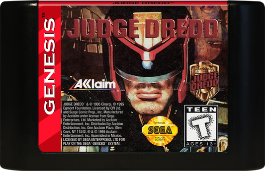 Judge Dredd cartridge for Sega Genesis (GEN) video game