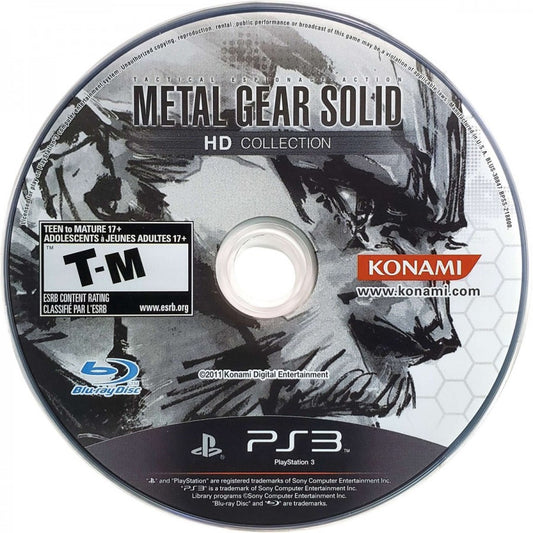 Metal Gear Solid HD Collection PS3 action-adventure video game disc