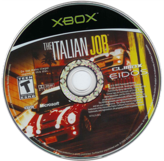 The Italian Job disc for Xbox (XBOX) video game