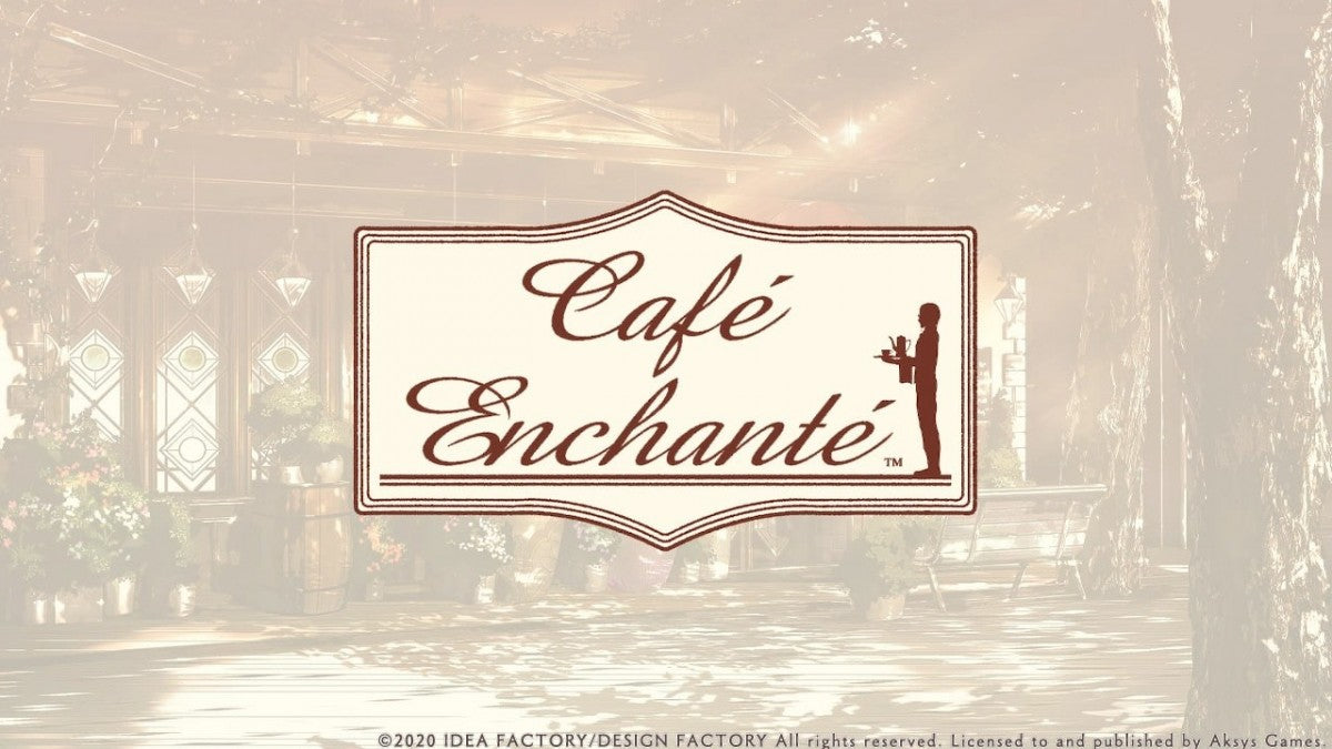 Cafe Enchante title page for Nintendo Switch (NS) video game