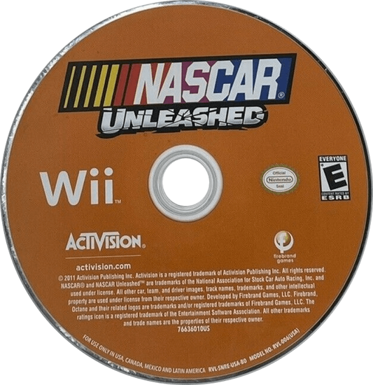 NASCAR Unleashed – Nintendo Wii (Wii) arcade stock car racing sports video game disc