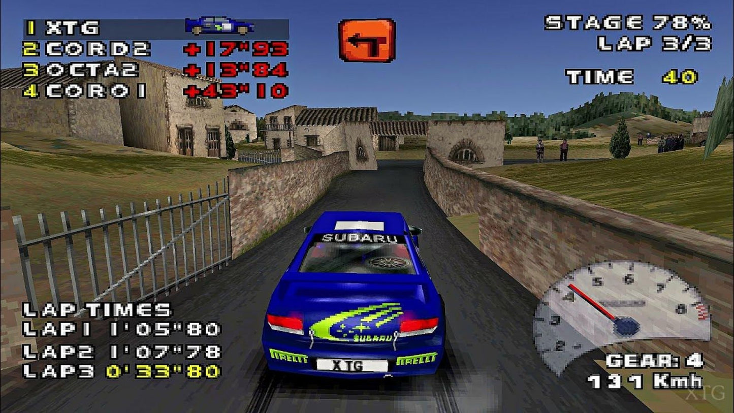 Need for Speed V-Rally for PlayStation 1 racing video game featuring rally style tracks licensed cars arcade handling time trials and classic Need for Speed off road racing experience gameplay