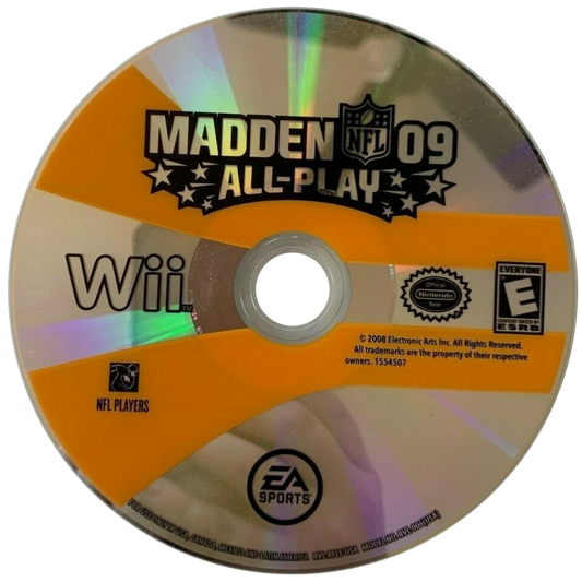 Madden NFL 09: All-Play – Nintendo Wii (Wii) American football sports simulation video game disc