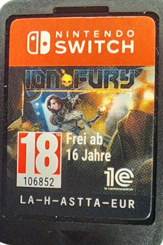 Ion Fury Nintendo Switch inspired design featuring retro inspired first person shooter aesthetic cyberpunk city environments explosive gunplay fast paced action futuristic weapons pixel styled visuals classic boomer shooter gameplay presentation cartridge