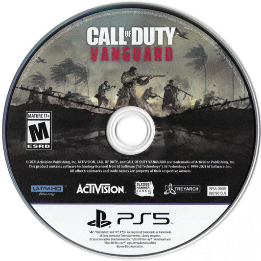 Call of Duty: Vanguard disc for PlayStation 5 (PS5) first-person shooter video game
