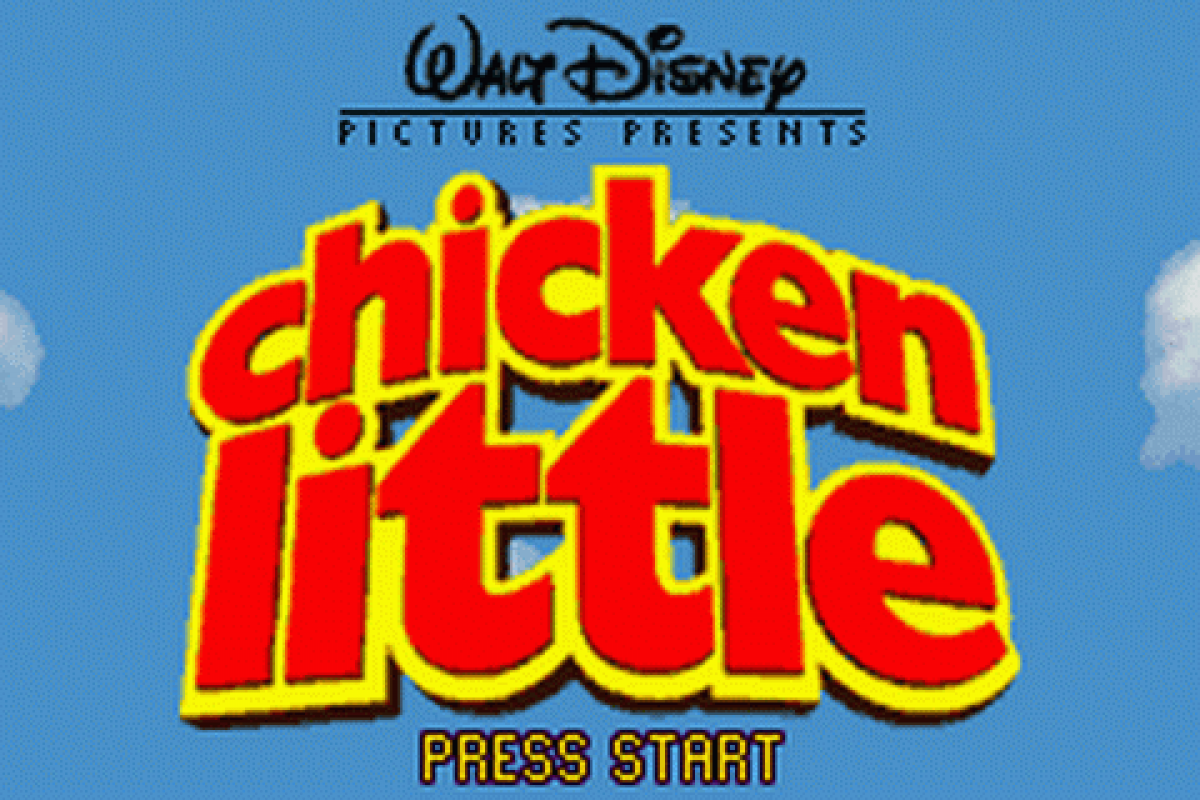 Disney Chicken Little start menu for Game Boy Advance (GBA) video game