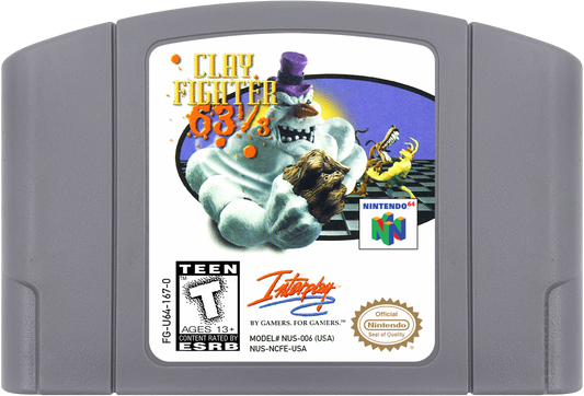 Clay Fighter 63 1/3 cartridge for Nintendo 64 N64 video game