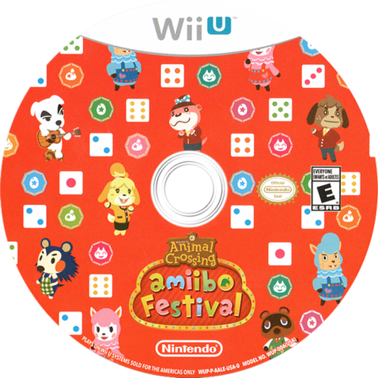 Animal Crossing Amiibo Festival disc art for Nintendo Wii U (WiiU) video game