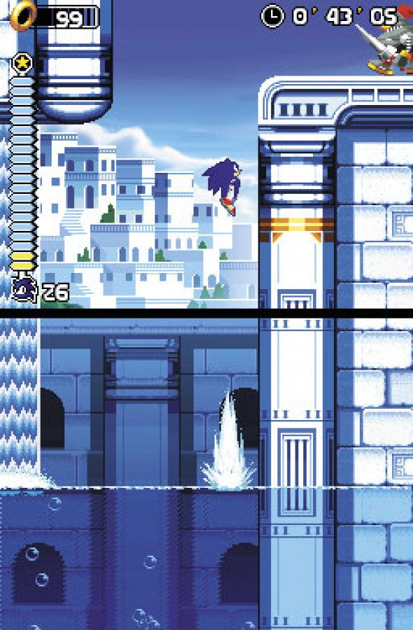 Sonic Rush 2D platformer gameplay for Nintendo DS (DS) video game