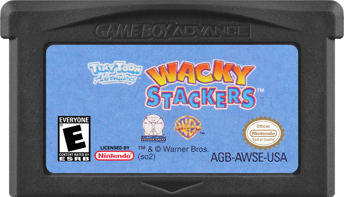 Wacky Stackers cartridge art for Game Boy Advance (GBA) video game