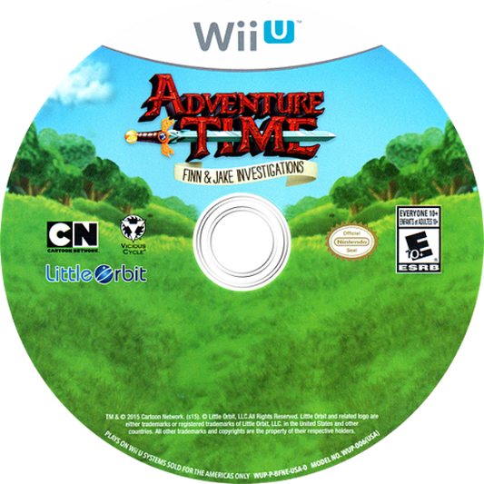 Adventure Time Finn and Jake Investigations disc art for Nintendo Wii U (WiiU) video game