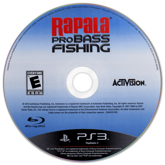 Rapala Pro Bass Fishing 2010 disc for PlayStation 3 (PS3) video game
