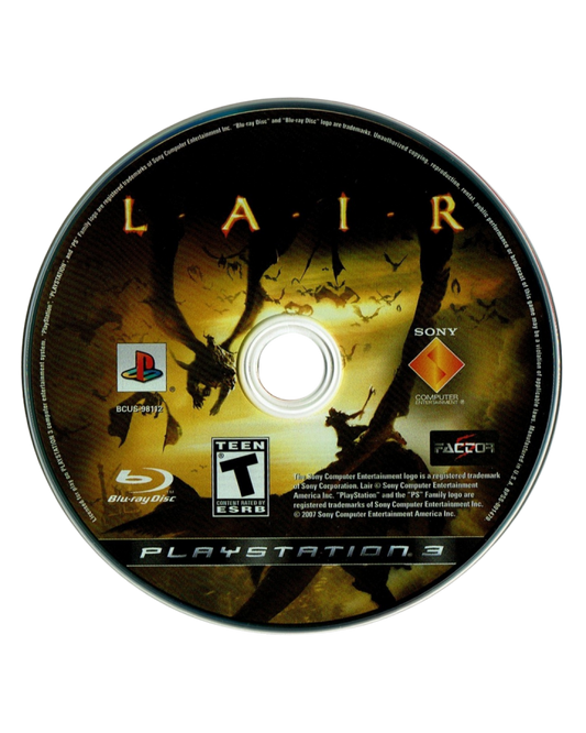 Lair PlayStation 3 PS3 video game, fantasy action adventure, dragon combat, cinematic gameplay, Sony console exclusive disc