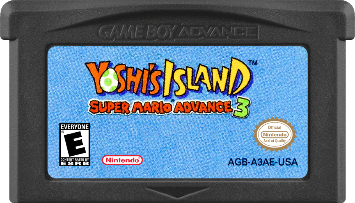 Super Mario Advance 3: Yoshi's Island cartridge for Game Boy Advance (GBA) video game