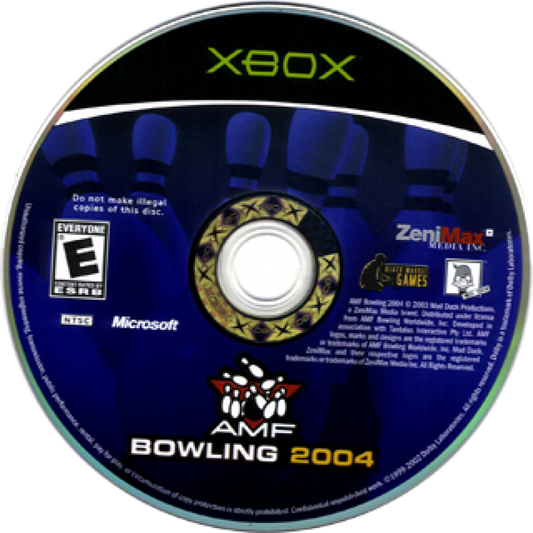 AMF Bowling 2004 disc art for Xbox (XBOX) video game