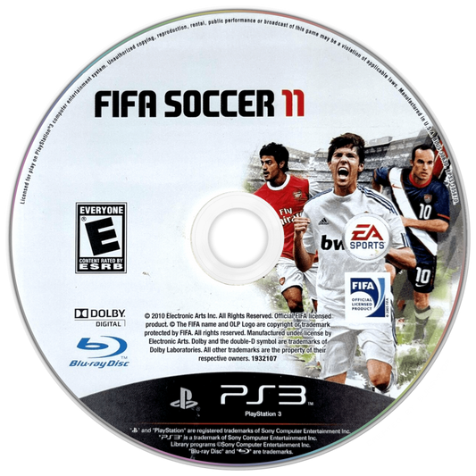 FIFA Soccer 11 disc art for PlayStation 3 (PS3) video game