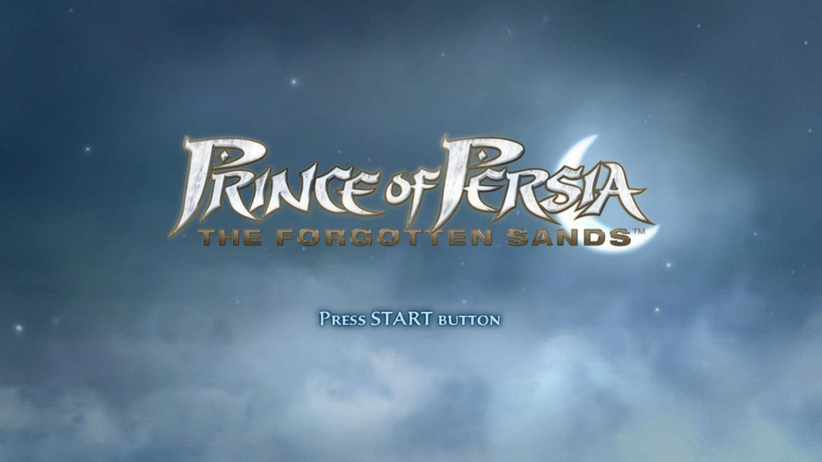Prince of Persia: The Forgotten Sands start screen for Xbox 360 (X360) video game