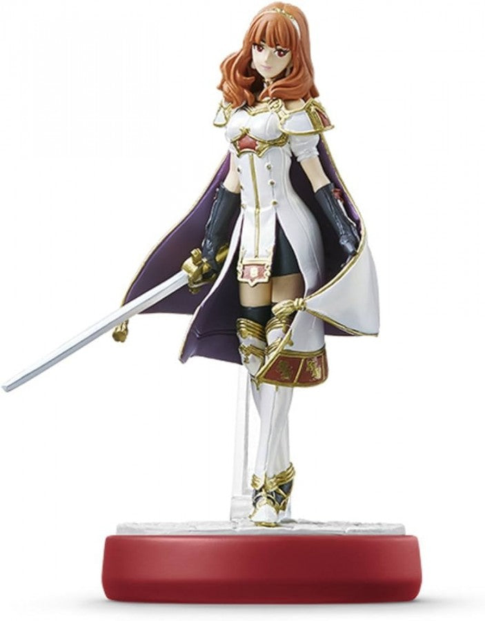Celica Fire Emblem Nintendo Amiibo sealed figure featuring the protagonist from Fire Emblem Echoes Shadows of Valentia in detailed armor with sword pose NFC functionality for in game bonuses compatible with Nintendo Switch and collectible Nintendo figure from the Fire Emblem series figure