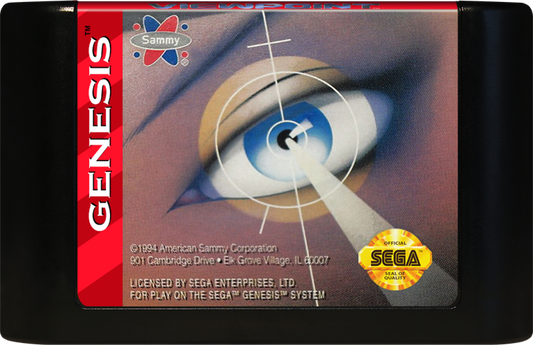 Viewpoint Sega Genesis GEN for retro video game enthusiasts featuring isometric shoot em up gameplay fast paced arcade action futuristic spacecraft combat intense enemy waves challenging boss battles vibrant 16 bit graphics and collectible gaming appeal cartridge