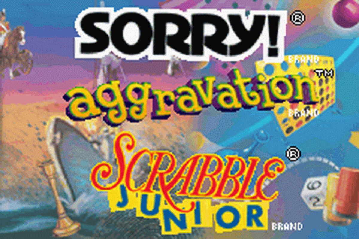 Aggravation / Sorry / Scrabble Jr – Game Boy Advance (GBA) Title screen Art