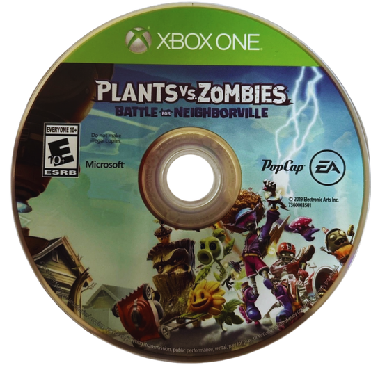 Plants vs. Zombies: Battle for Neighborville disc for Xbox One (XONE) shooter video game