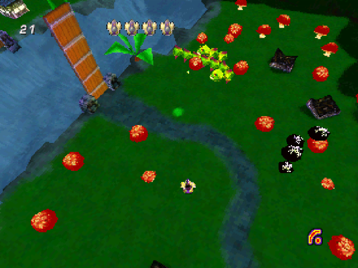 Centipede gameplay image for PlayStation 1 (PS1) retro video game