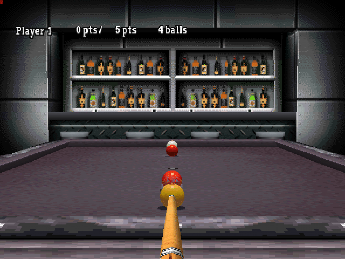 Billiards gameplay image for PlayStation 1 (PS1) retro video game