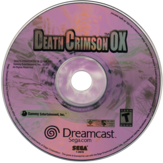 Death Crimson OX Sega Dreamcast retro video game light gun shooter disc