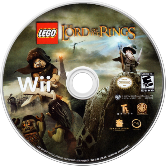 LEGO Lord of the Rings Nintendo Wii Wii video game featuring action adventure gameplay based on The Lord of the Rings iconic LEGO characters Middle earth exploration puzzle solving combat challenges and cooperative gameplay Nintendo Wii motion control gaming retro video game collection collectible gaming appeal game disc