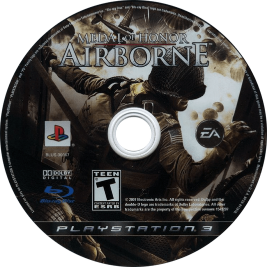 Medal of Honor: Airborne disc for PlayStation 3 (PS3) video game